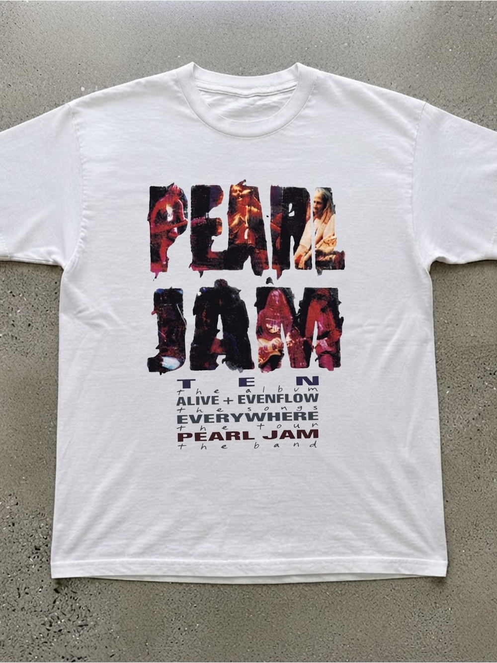 Pearl Jam TEN Graphic Art Print Gildan T-Shirt Album Rock Band Tee